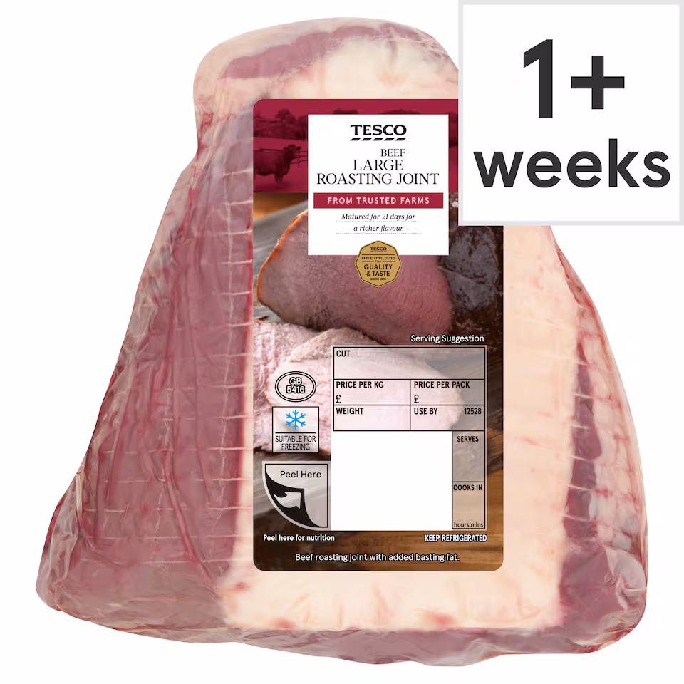 Tesco Large Beef Roasting Joint With Basting Fat