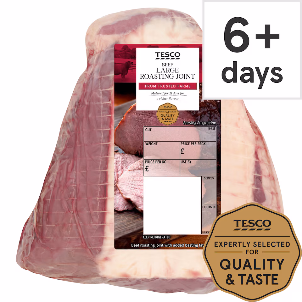 Tesco Large Beef Roasting Joint With Basting Fat
