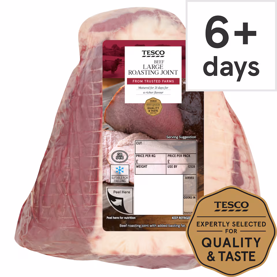 Tesco Large Beef Roasting Joint With Basting Fat