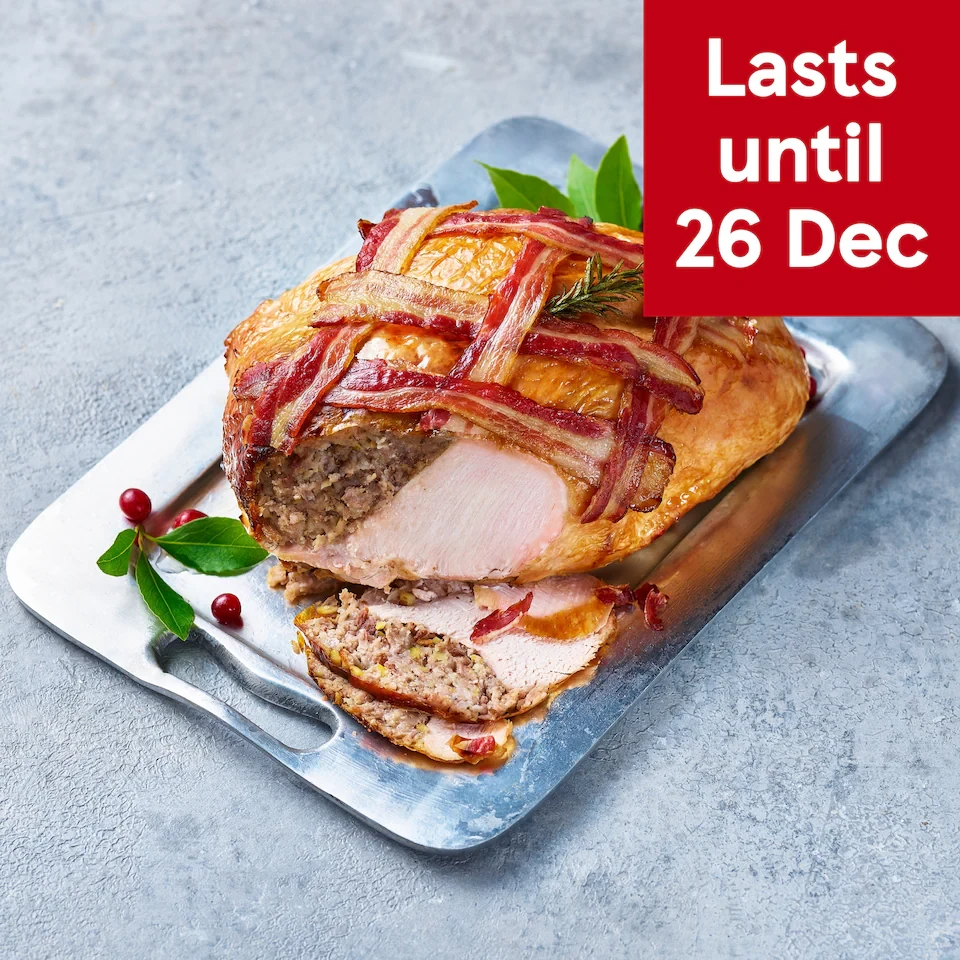 14. Tesco Finest British Free Range Bronze Turkey Crown with a Pork, Cranberry & Chestnut Stuffing Large 2.36-2.9kg (Serves 10-12)