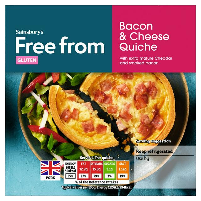 Sainsbury's Free From Cheese & Bacon Quiche 170g