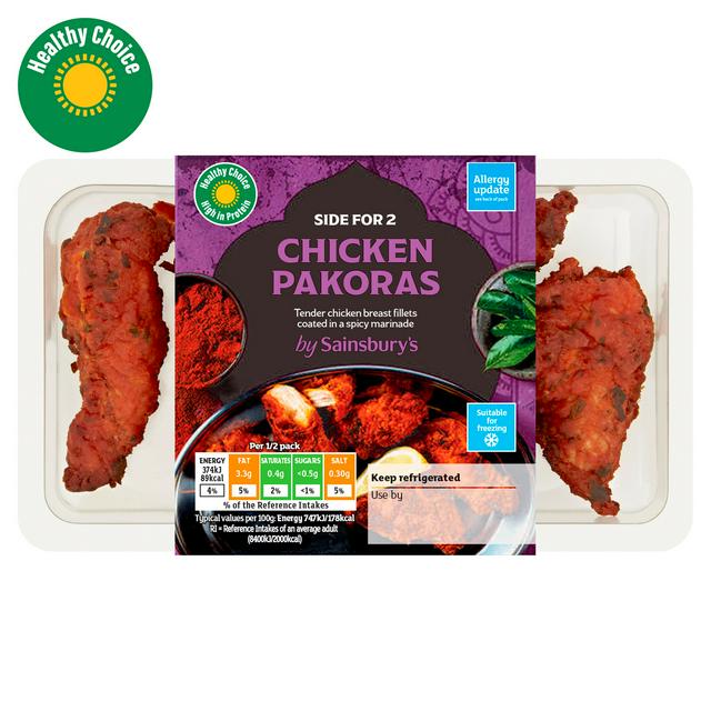 Sainsbury's Indian Chicken Pakoras Ready Meal Side For 2 x2 100g