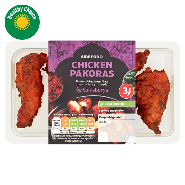 Sainsbury's Indian Chicken Pakoras Ready Meal Side For 2 x2 100g