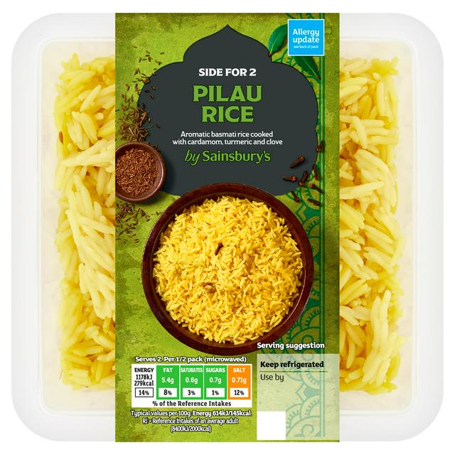 Sainsbury's Indian Pilau Rice Ready Meal Side For 2 400g