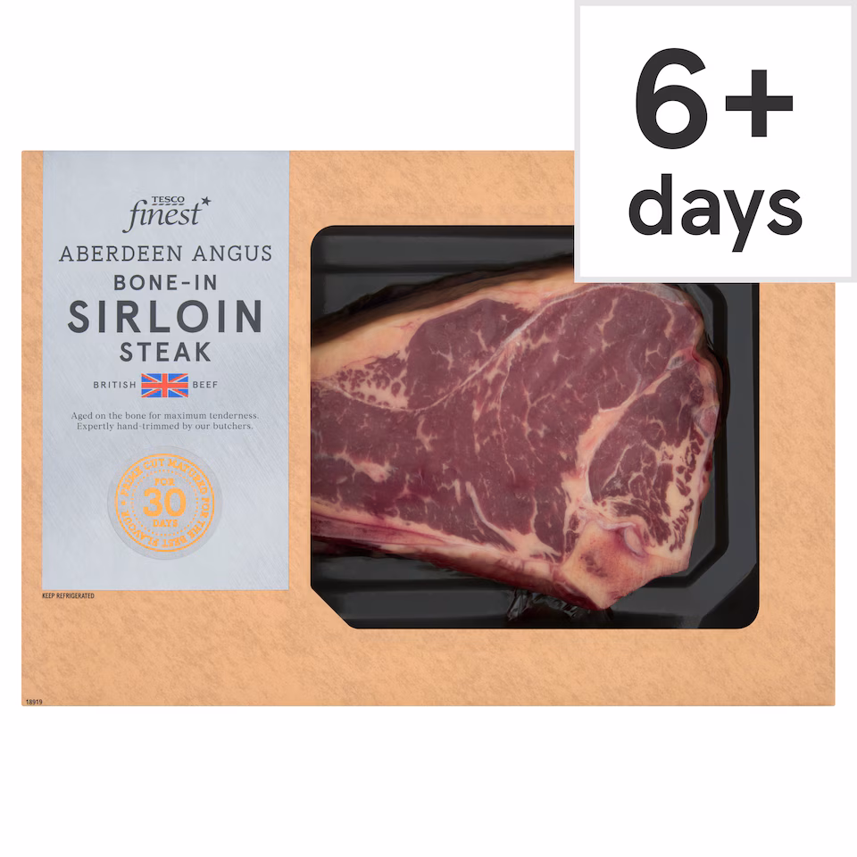 Tesco Finest  Aberdeen Angus Bone in Sirloin Steak 600g -800g