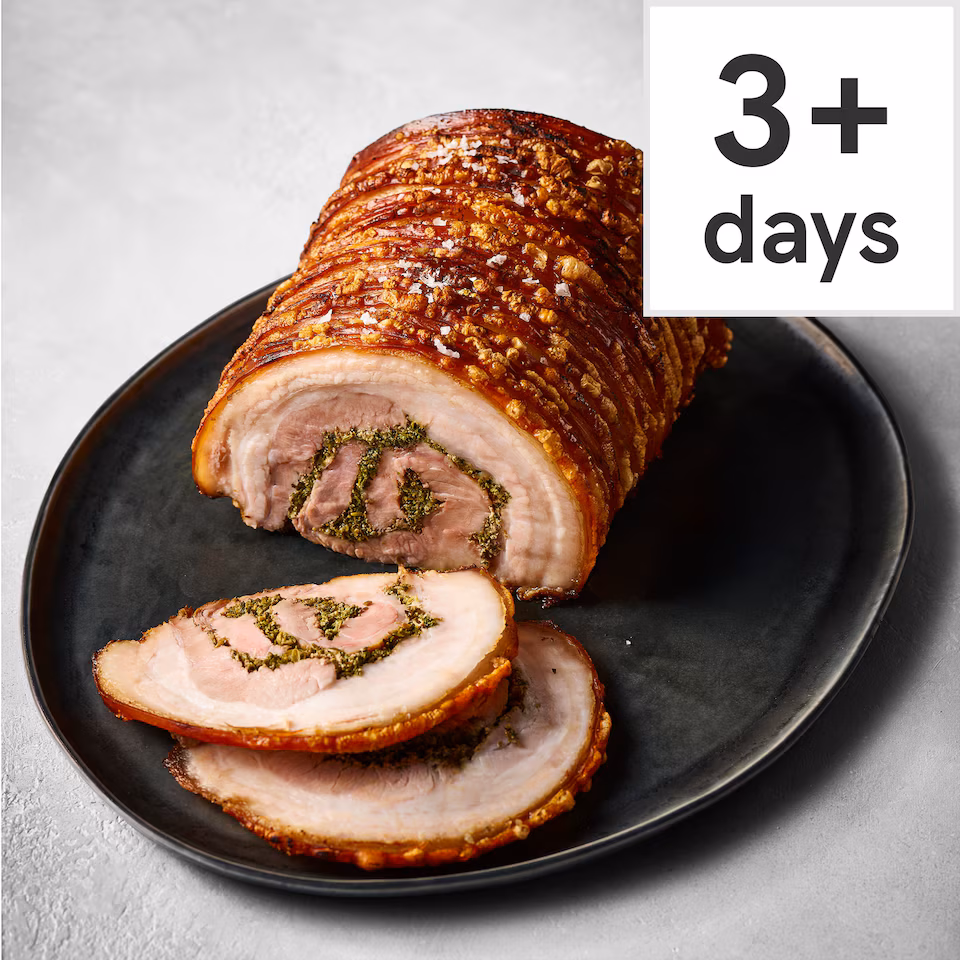46. Tesco Finest Crackling Porchetta Pork Joint 2.1-2.4kg (Serves 8)