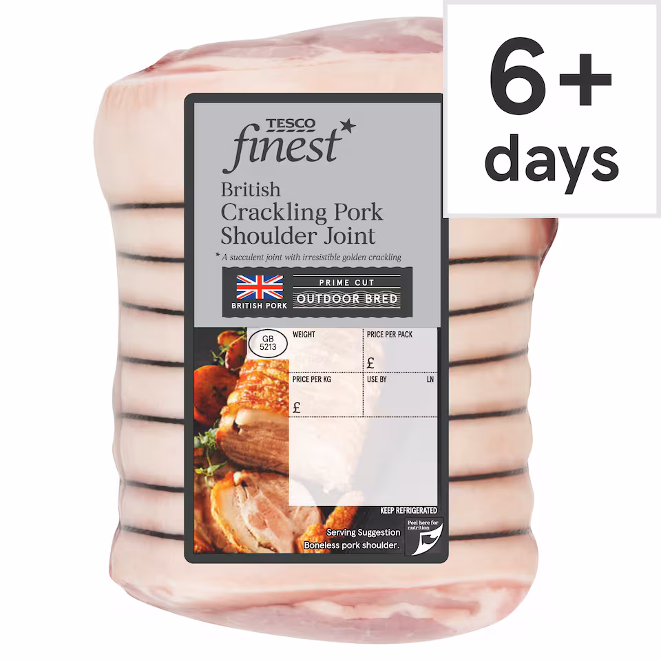 Tesco Finest British Crackling Pork Shoulder Joint
