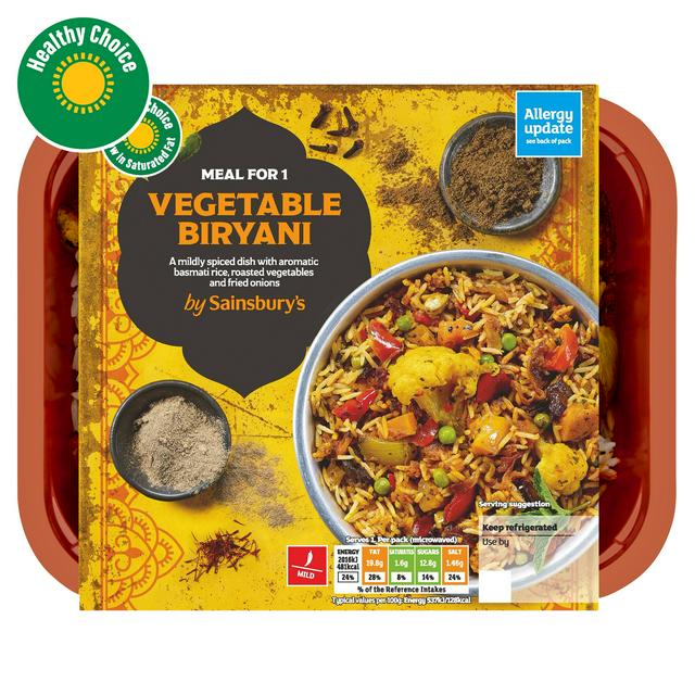 Sainsbury's Indian Vegetable Biryani with Basmati Rice Ready Meal for 1 400g