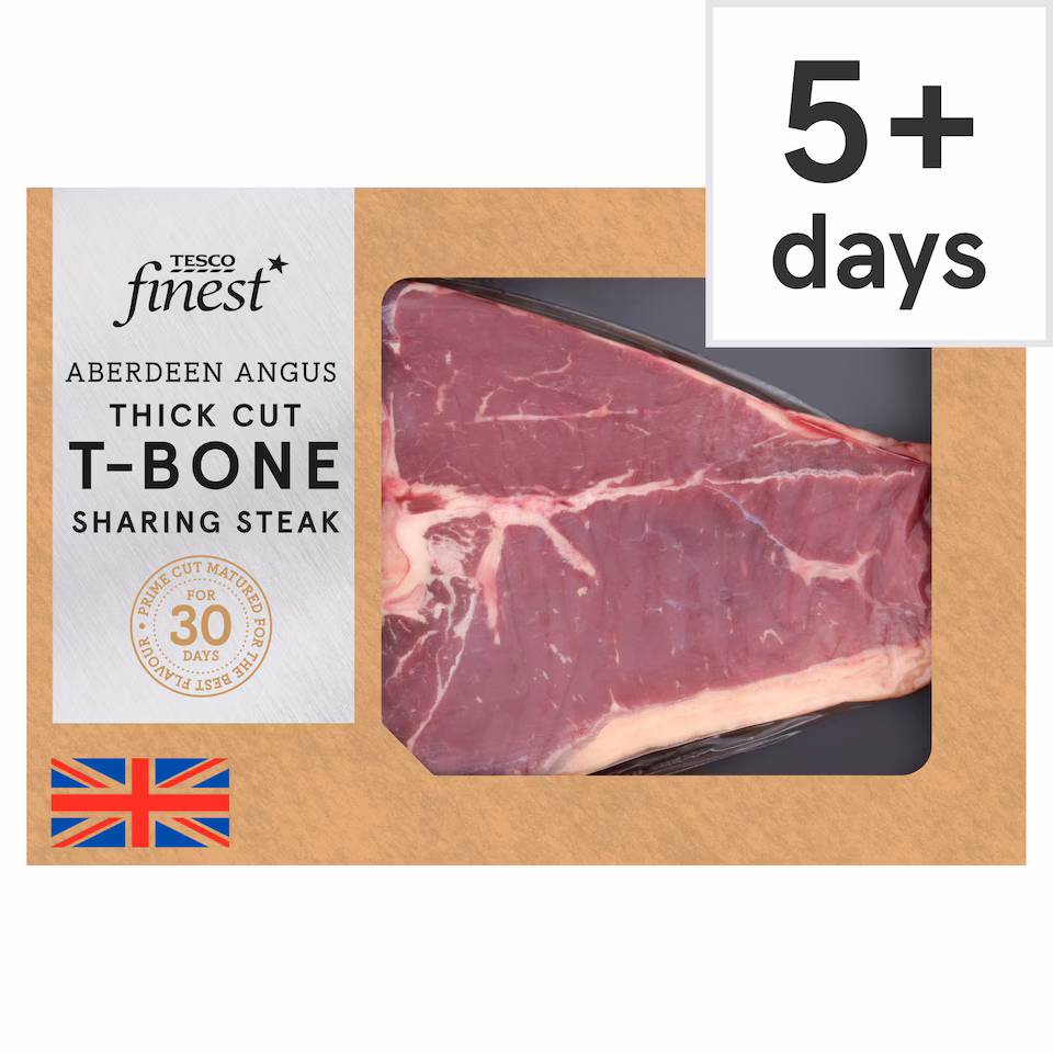 Tesco Finest Aberdeen Angus Thick Cut T-Bone Sharing Steak 30 Day Matured