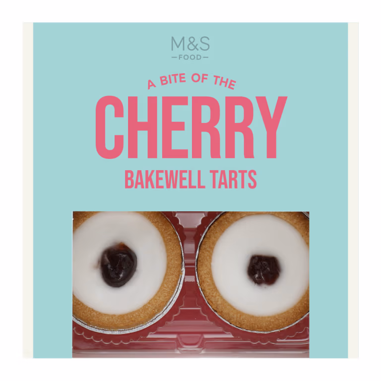 M&S 4 Cherry Bakewell Tarts