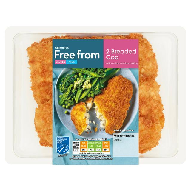 Sainsbury's Free From Breaded Cod x2 300g
