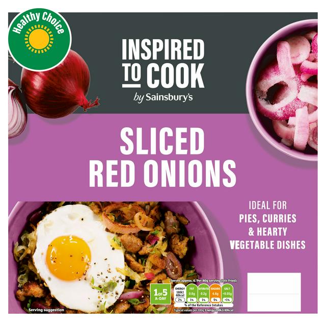 Sainsbury's Sliced Red Onions 500g