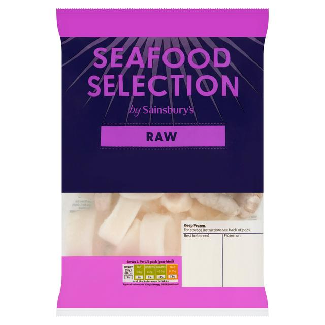 Sainsbury's Frozen Raw Seafood Selection 300g