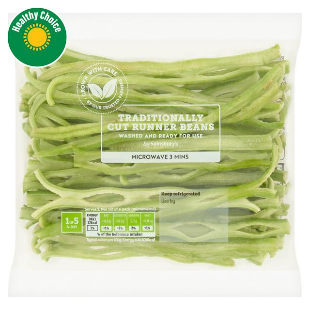 Sainsbury's Traditionally Sliced Runner Beans 160g