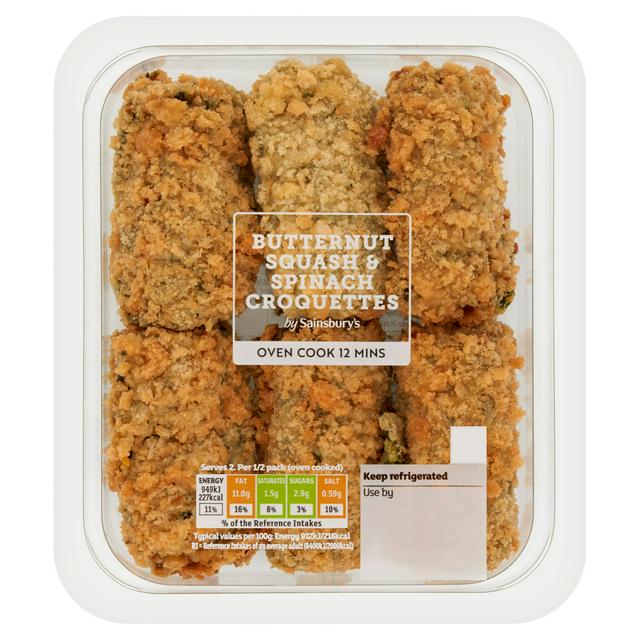 Sainsbury's Butternut Squash & Spinach Croquettes 225g