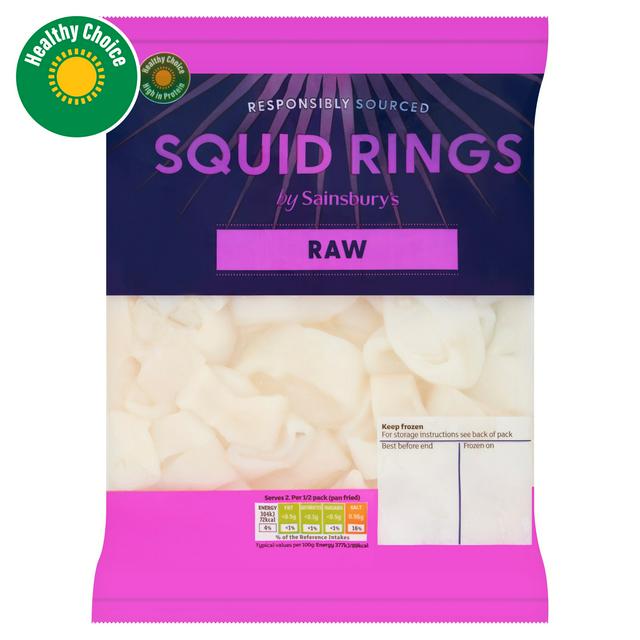 Sainsbury's Frozen Raw Squid Rings 300g
