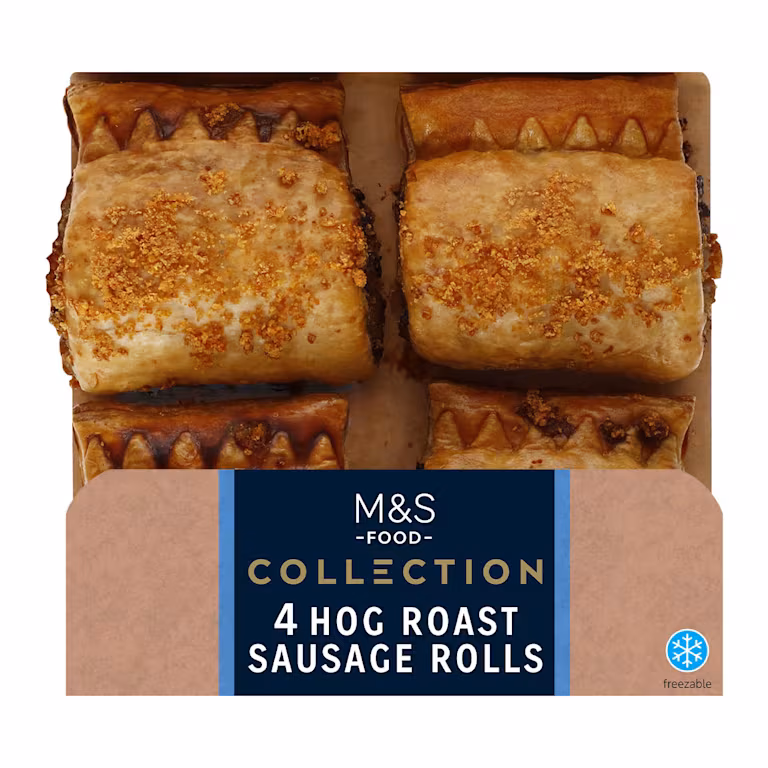 M&S Handcrafted 4 Hog Roast Sausage Rolls