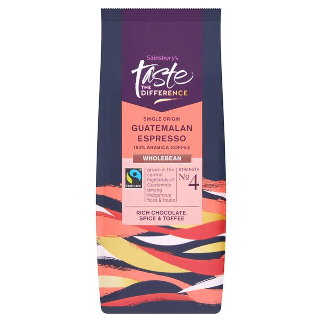 Sainsbury's Guatemalan Espresso Beans Strength 4, Taste the Difference 227g