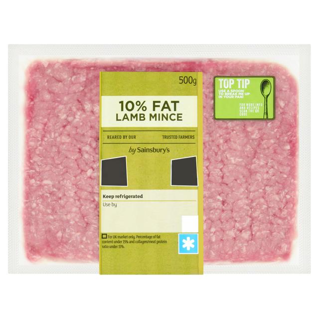 Sainsbury's British or New Zealand 10% Fat Lamb Mince 500g