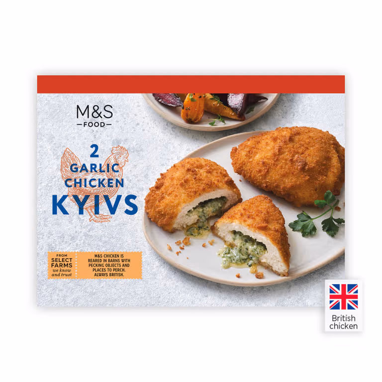 M&S 2 Garlic Chicken Kyivs