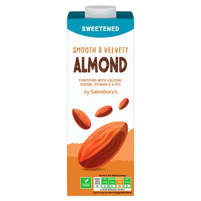 Sainsbury's Sweetened Long Life Almond Drink 1L