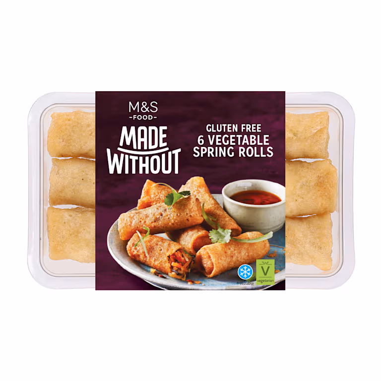 M&S Made Without Wheat 6 Vegetable Spring Rolls