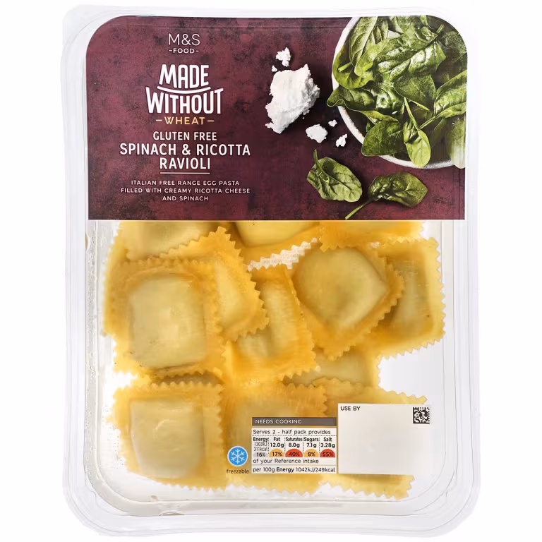 M&S Made Without Wheat Spinach and Ricotta Ravioli