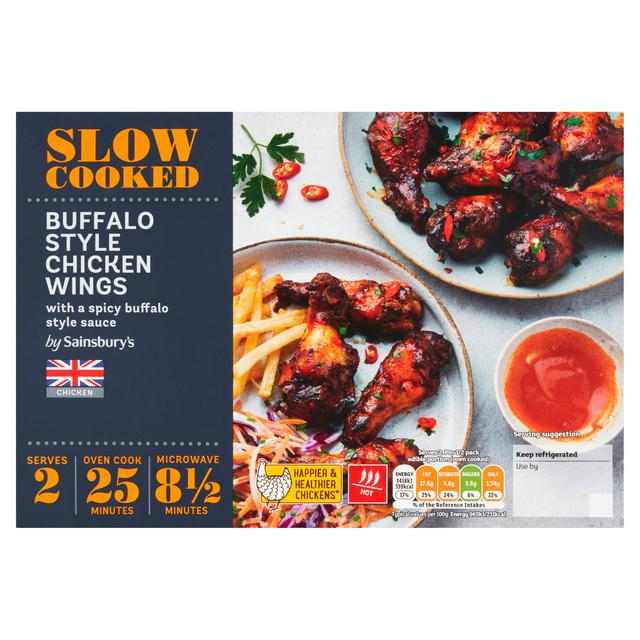 Sainsbury's Slow Cook Buffalo British Chicken Wings 600g (Serves 2)