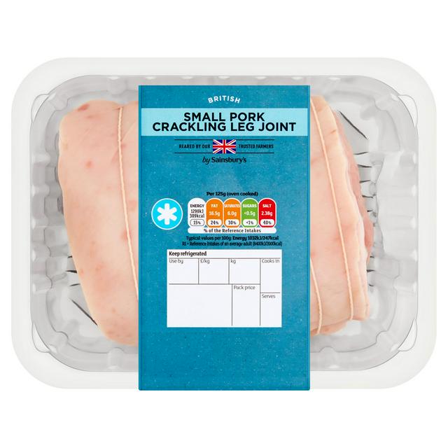 Sainsbury's British Pork Small Boneless Crackling Leg Joint (Approx. 800G)