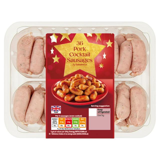 Sainsbury's Pork Cocktail Sausages x36 510g