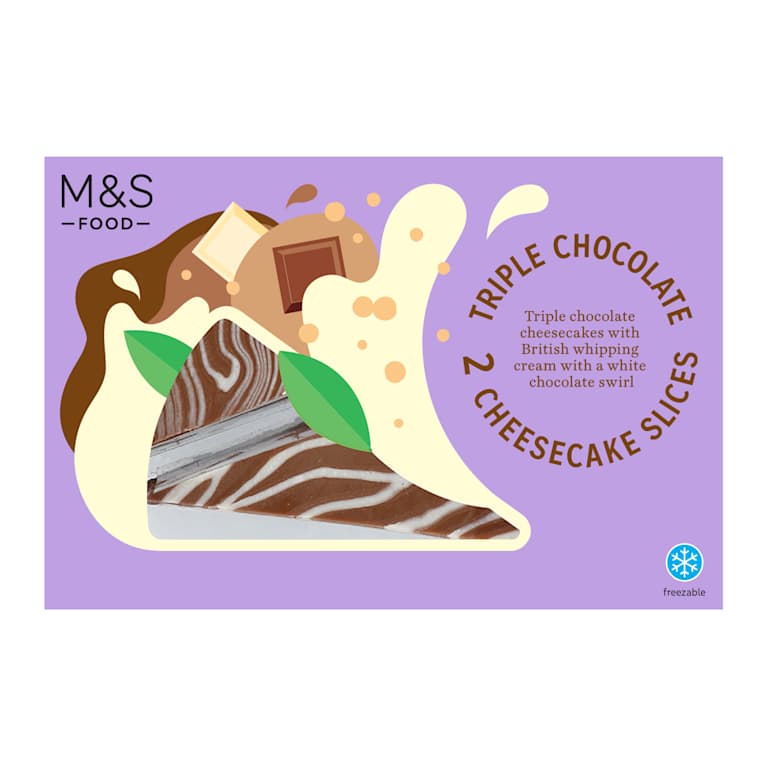 M&S Triple Chocolate Cheesecake Slices
