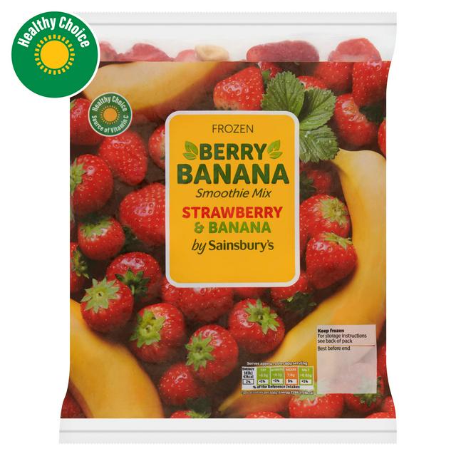 Sainsbury's Frozen Berry Banana Smoothie Mix Strawberry & Banana 450g