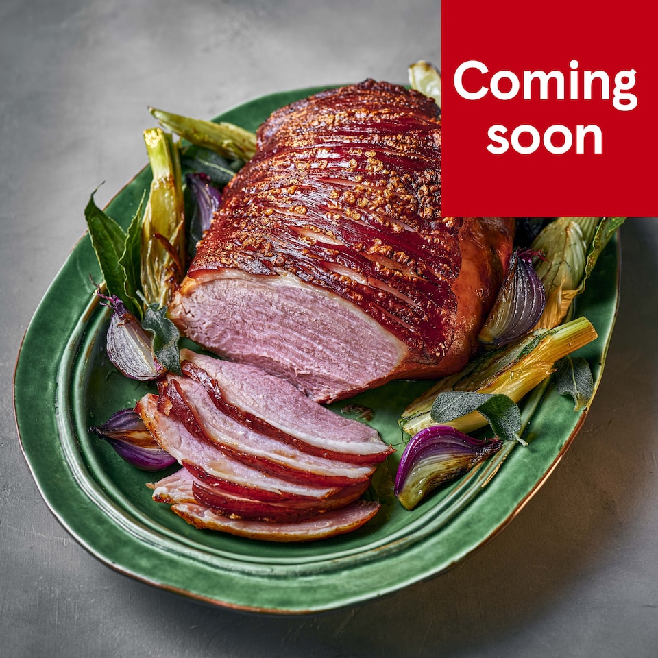 45. Tesco Finest Dry Cured Chestnut Smoked Crackling Gammon Joint 1.7 - 2.3kg (Serves 11)