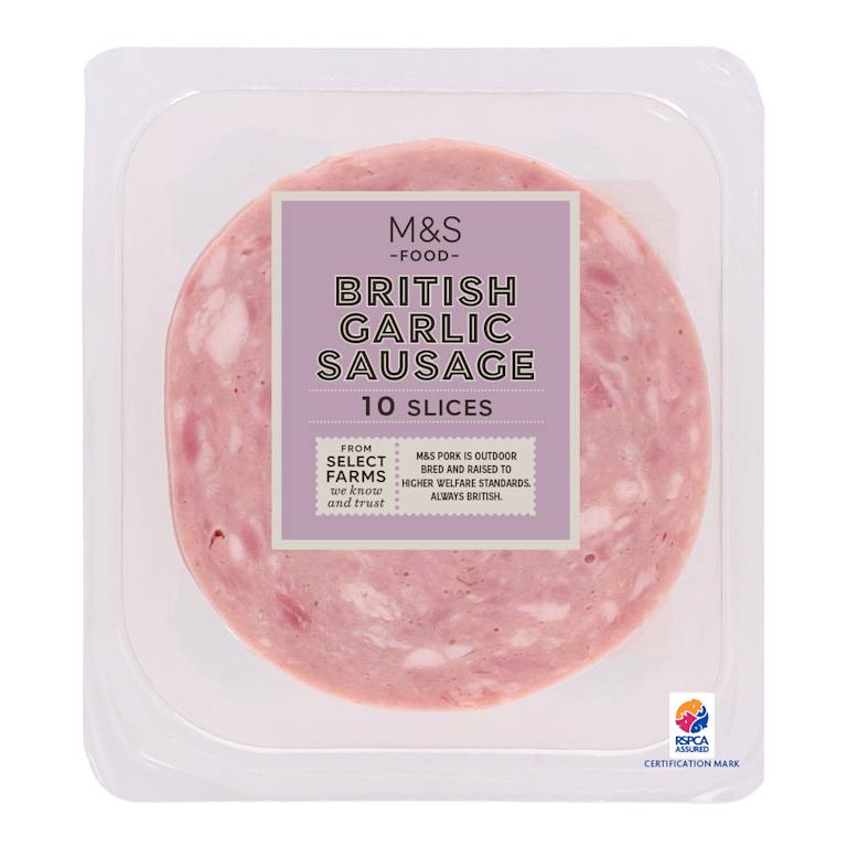M&S British Outdoor-Bred Garlic Sausage