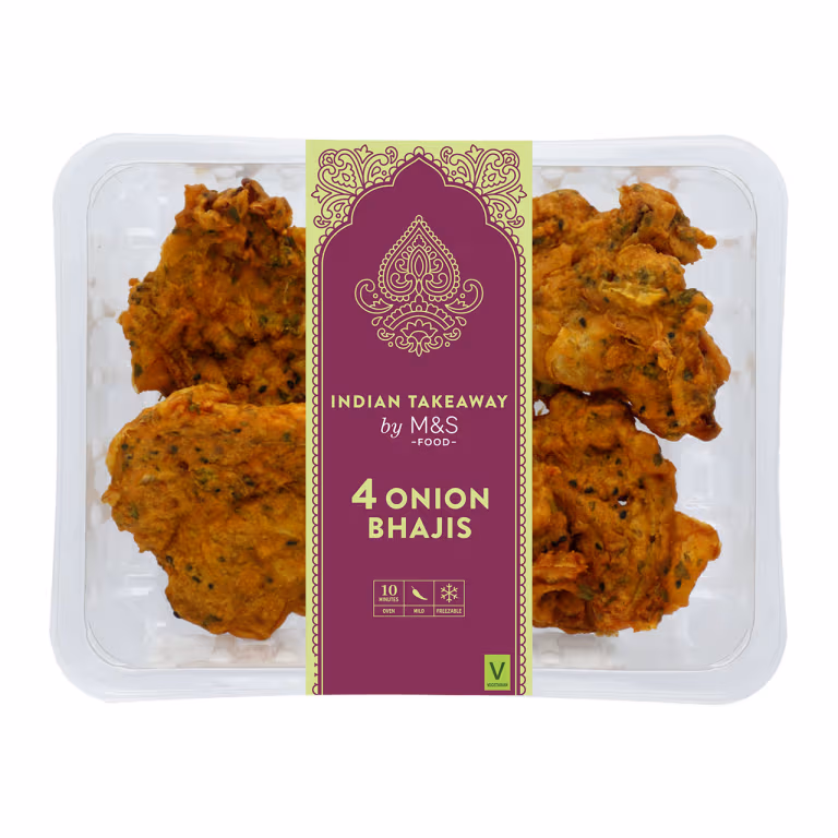 M&S 4 Onion Bhajis