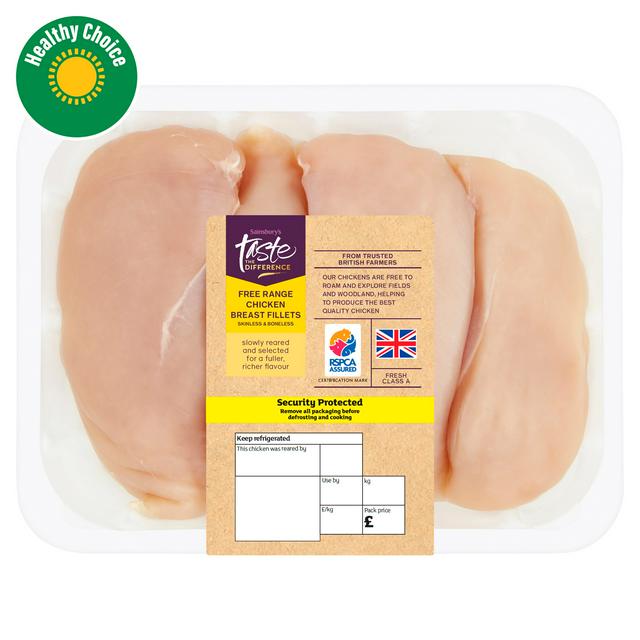 Sainsbury's (Approx. 590g) British Free Range Chicken Breast Fillets, Taste the Difference