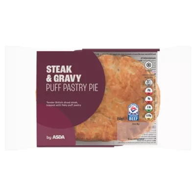 ASDA Steak & Gravy Puff Pastry Pie 150g