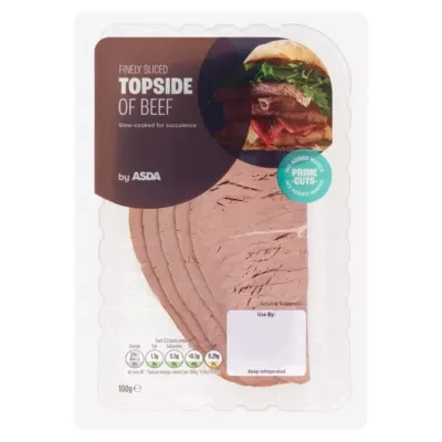 ASDA Finely Sliced Topside of Beef 100g