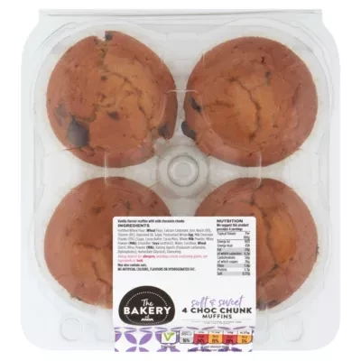 The BAKERY at ASDA The Bakery 4 Choc Chunk Muffins