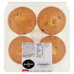 The BAKERY at ASDA 4 Blueberry Muffins
