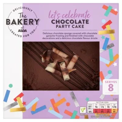 ASDA The Bakery Chocolate Party Cake