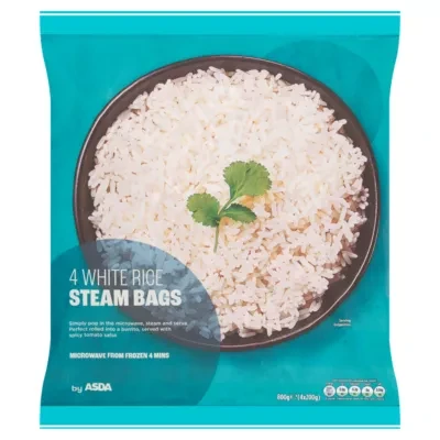 ASDA White Rice Steam Bags 4 x 200g (800g)