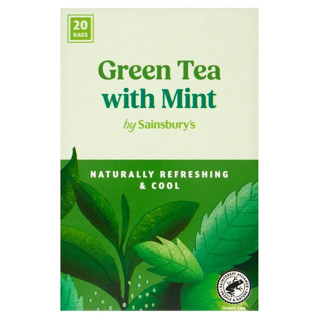 Sainsbury's Green Tea with Mint x20 Tea Bags 38g