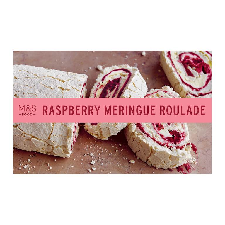 M&S Raspberry & Mascarpone Meringue Roulade