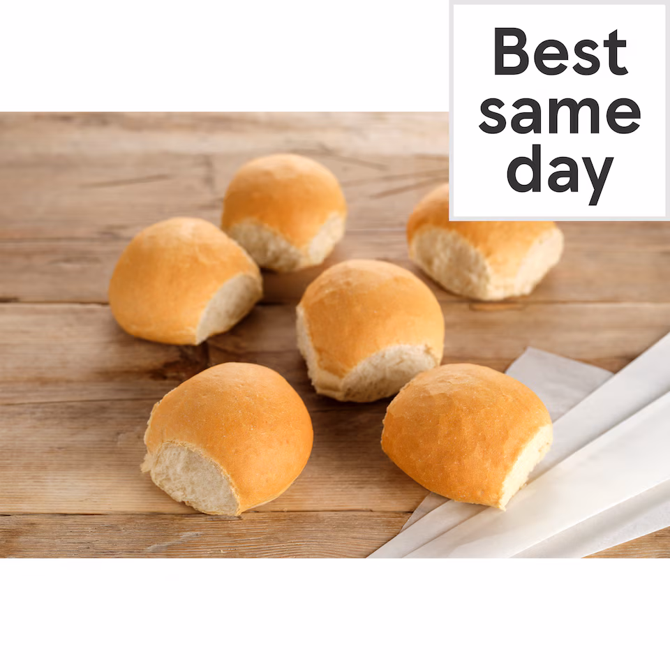 Tesco Crusty White Rolls 6 Pack