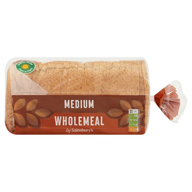 Sainsbury's Medium Sliced Wholemeal Bread 800g
