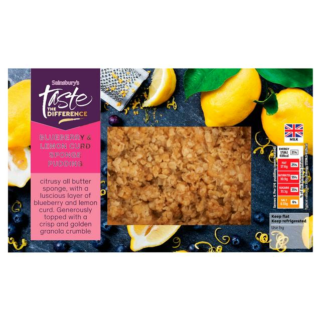 Sainsbury's Blueberry & Lemon Sponge Pudding Dessert, Taste the Difference 400g