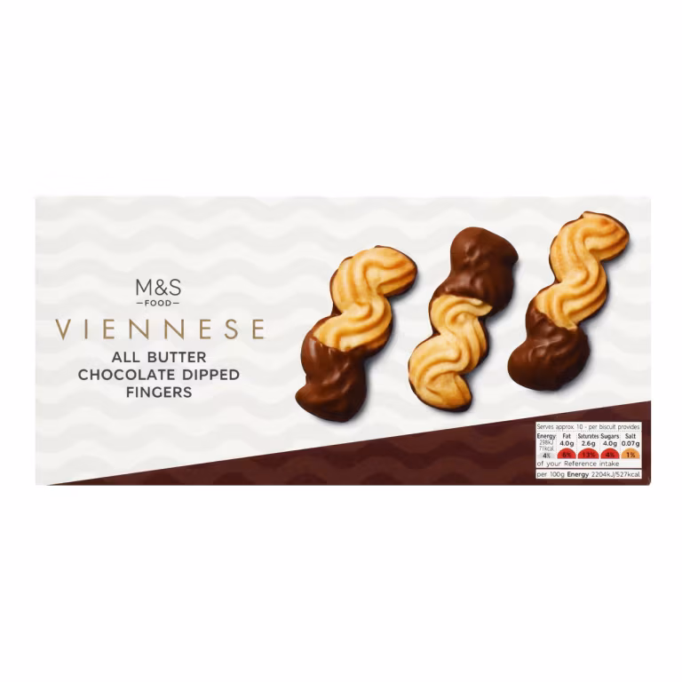 M&S All Butter Viennese Milk Chocolate Dipped Fingers
