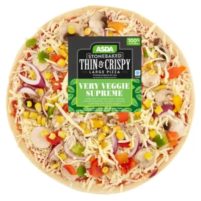 ASDA 14" Thin & & Crispy Very Veggie Supreme