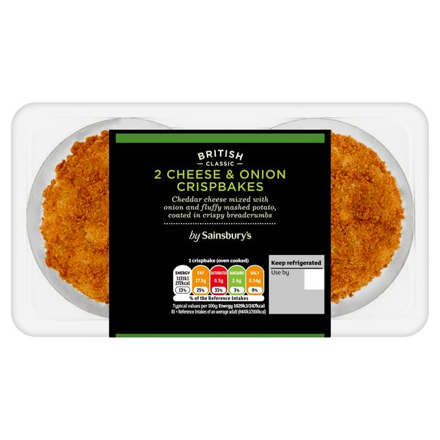 Sainsbury's British Classic Cheese & Onion Crispbakes x2 227g